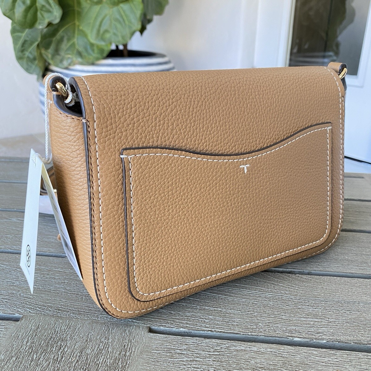 144688 Tory Burch★THEA FLAP CROSSBODY Tory Burch THEA FLAP CROSSBODY 144688 Grey Heron | eBay