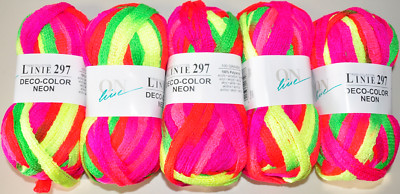 500g DECO Color Neon ONline Garne stricken basteln Schalwolle Rüschenschal