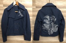Vintage Levis Sportwear 50s Punk Royal Silver Print Blue Peacock Utility Jacket