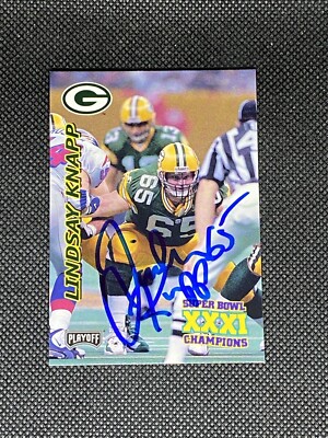 Lindsay Knapp Green Bay Packers SB XXXI 1997 Playoff Signed Auto