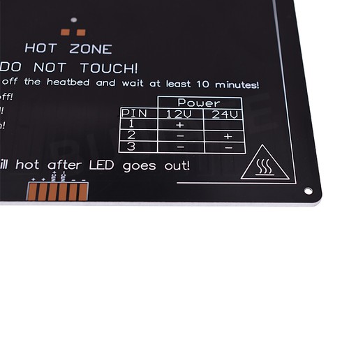 Aluminium Heizbett Aluminiumplatte für MK3 3D Drucker 220x220x3mm Teil Schwarz - Bild 3 von 4