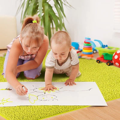 Shaggyteppich Hochflor Teppich Langflor Teppich Shaggy Teppich Grün 4 Größen - Bild 1 von 4