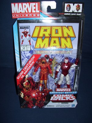Marvel Universe Greatest Battles Silver Centurion vs Mandarin Hasbro NIB