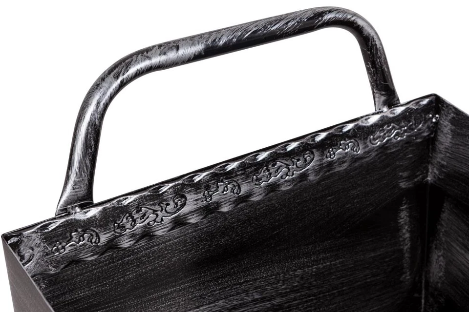 PORTALEGNA PICCOLO CON RUOTE COLOR ARGENTO - Immagine 3 di 4