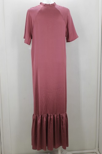Nordstrom Women's Silk Dress Size S Color Dusty Pink V-Neck Short Sleeve New - Picture 4 of 6