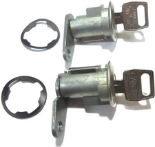 NEW PAIR FORD  DOOR LOCK KEYED CYLINDER W/2 OEM FORD OVAL LOGO KEYS TO MATCH