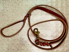 JJ Dog - Leather Dog Training Color Burgundy Leash - 6 Foot