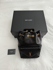 Saint Laurent YSL Monogram Joe Backpack in Black