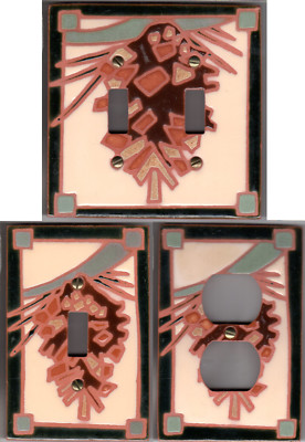 Choice: Asian Style Pine Cone Electrical Plate Cover Duplex Toggle
