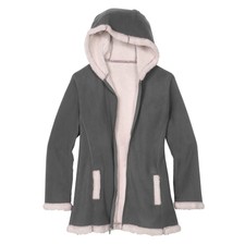 Womens Fleece Zip Up Jacket Hooded Sherpa Lined Fleece Jacket Teddy Coat, Hea...
