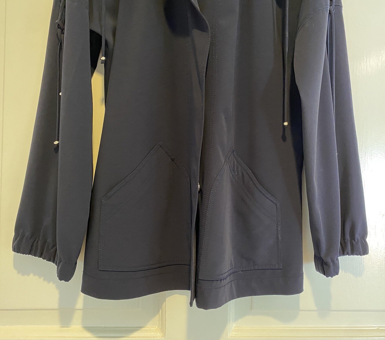 St. John - Lightweight Navy Blue Jacket Button/Sn… - image 4