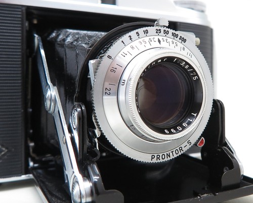 Agfa Isolette II w/Solinar f/3.5 75mm - Case - Good vintage condition - Picture 9 of 13