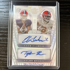 2024 Leaf Trinity Football RC Rookie Auto /3 - Cade Klubnik Tyler Brown