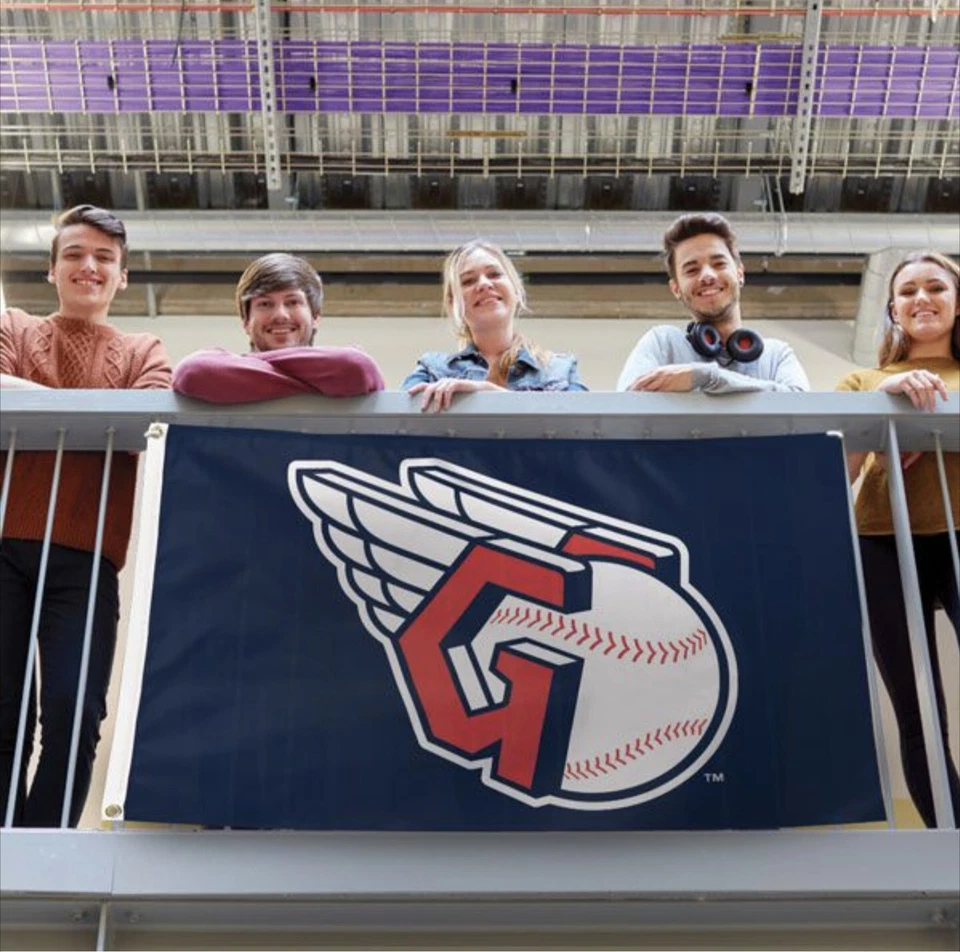 CLEVELAND GUARDIANS 3'X5' HOUSE FLAG WALL BANNER MLB LICENSED WINCRAFT - Image 2 of 2