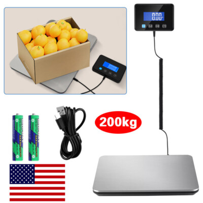 200kg 440lbs LCD Digital Postal Parcel Scales Platform Postage Shipping Weighing