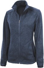 Charles River Apparel Women's Heathered Fleece Jacket X-large, Blue Heather