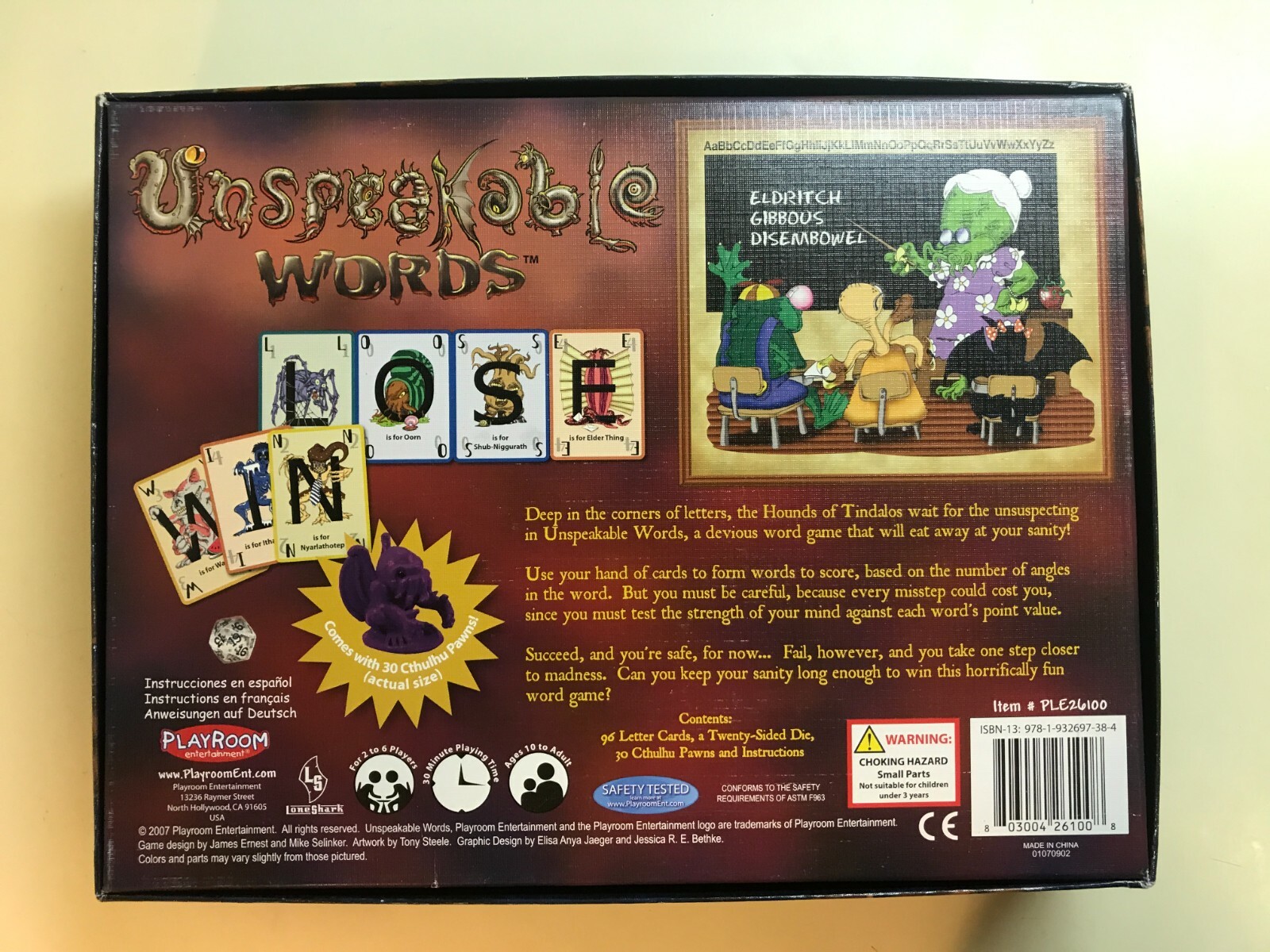 Open Box - Unspeakable Words The Call Of Cthulhu Word Game Halloween Game |  eBay