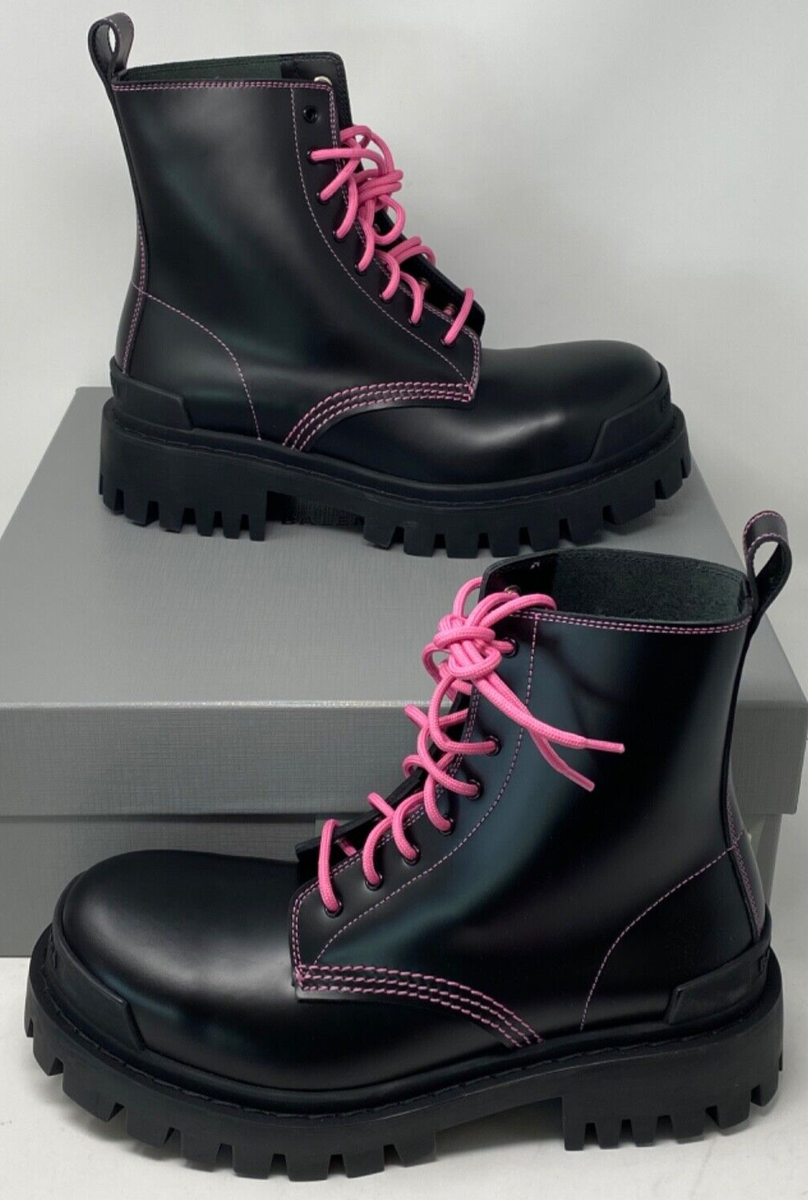 $950 Balenciaga Strike Boot Bootie Combat Hiking Black $950 Balenciaga Strike Boot Bootie Combat Hiking Black