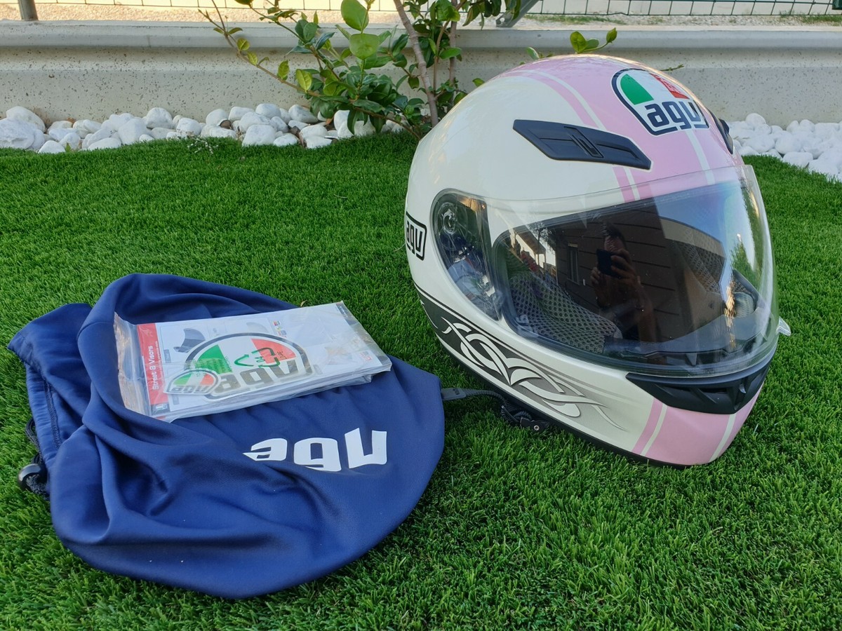 Casco Donna AGV K4 EVO taglia S 55 56 cm Bianco Rosa - Main Image