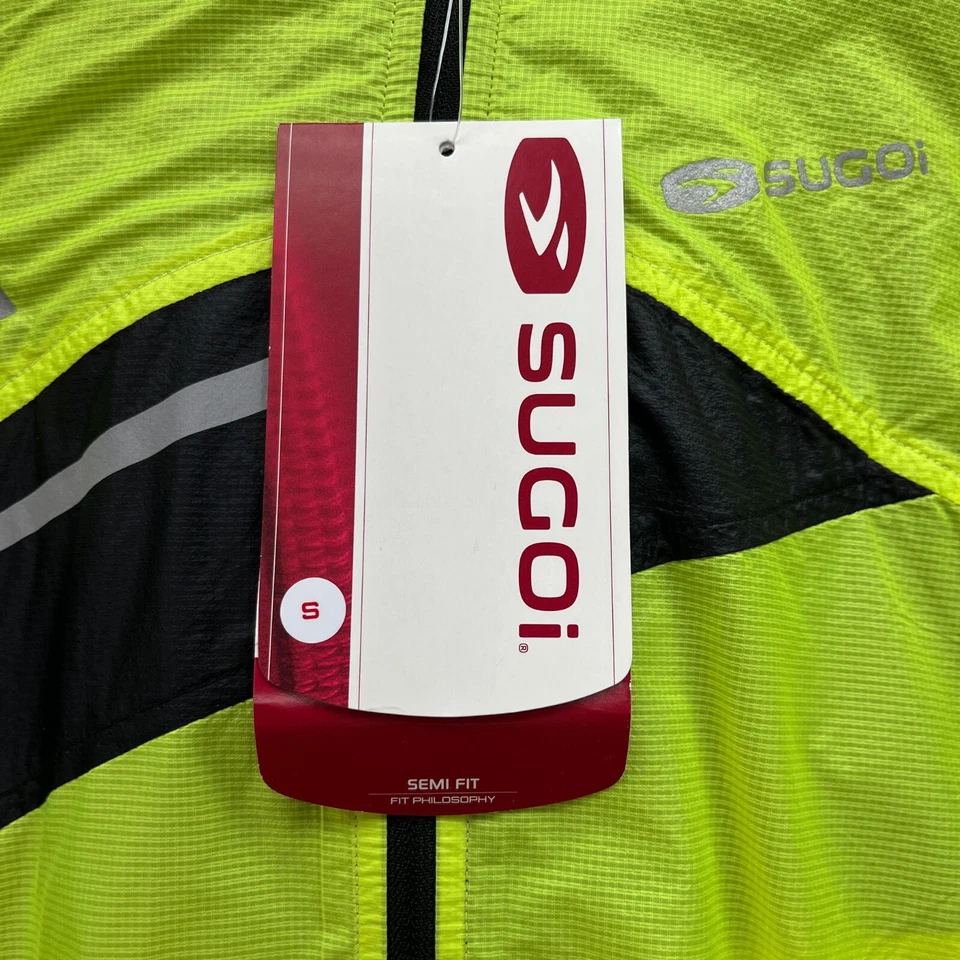 SUGOi 男式夹克绿色黄色黑色小号尼龙风衣适用于保护套 — 第 2/4 张图片