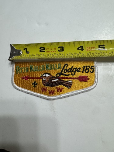 BoyScout OA Vigil Flap Lodge 185 Atta Kulla Kulla White Border - Picture 10 of 13
