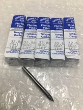 (5) Grobet USA Carbide Burr Bur, 1/8" SG-41 Pointed Tree, Double Cut, 1/8 Shank