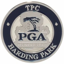 2020 PGA CHAMPIONSHIP (Harding Park) Flat - Navy/Silver - Logo GOLF BALL MARKER