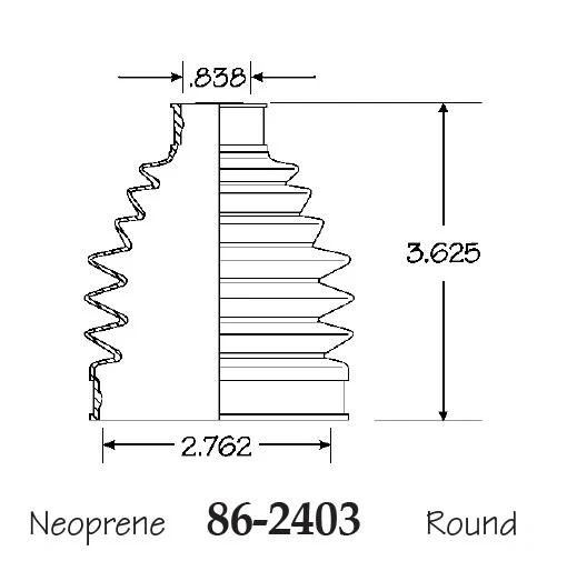 Внутренние и внешние ботинки оси CV для переднего пассажирского Suzuki Grand Vitara 2006-2008 годов выпуска - Изображение 4 из 4