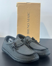 Bruno Marc Men's US 7 BLS211 Black Elastic Lace Slip On Loafers Damage Box