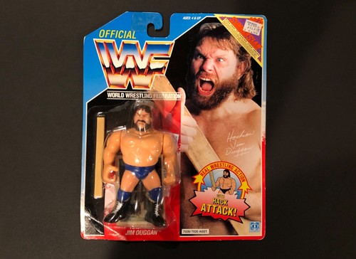 1990 WWF HASBRO HACKSAW JIM DUGGAN MOC SEALED WRES...
