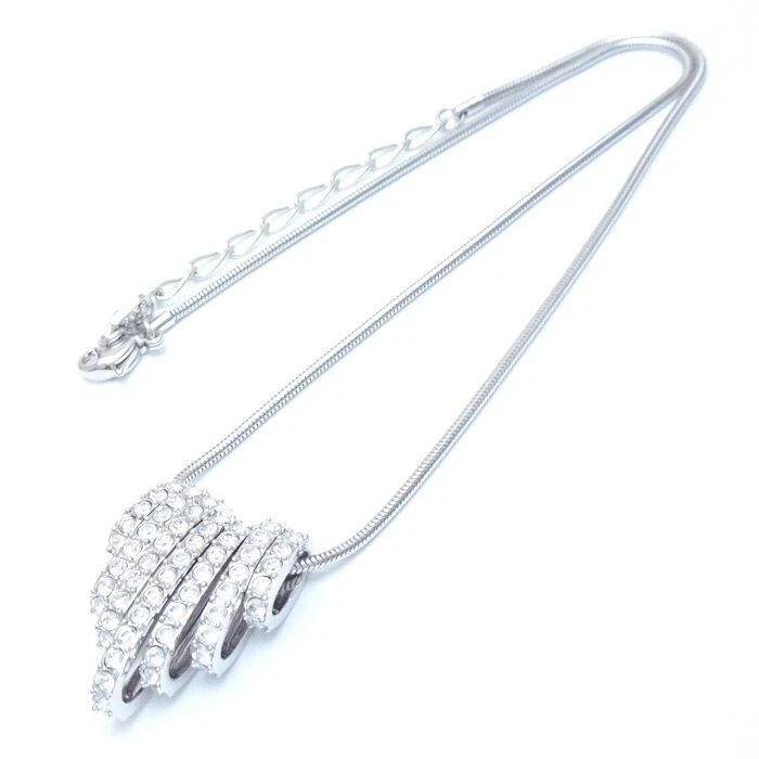 SWAROVSKI Dance Collana 7 File Cristallo 1808912 Ciondolo Placcato Argento Gioie - Immagine 3 di 4