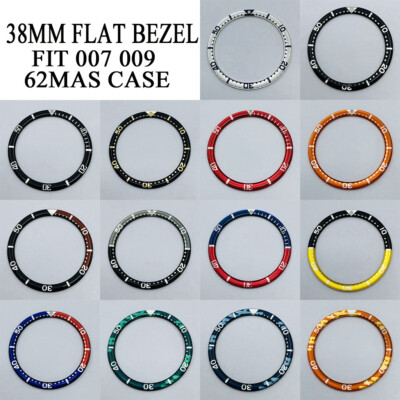Miuksi 38mm flat resin aluminum alloy bezel fit 007 009 bezel insert