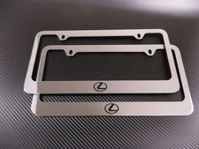 2 Brand New Lexus LOGO chrome METAL license plate frame
