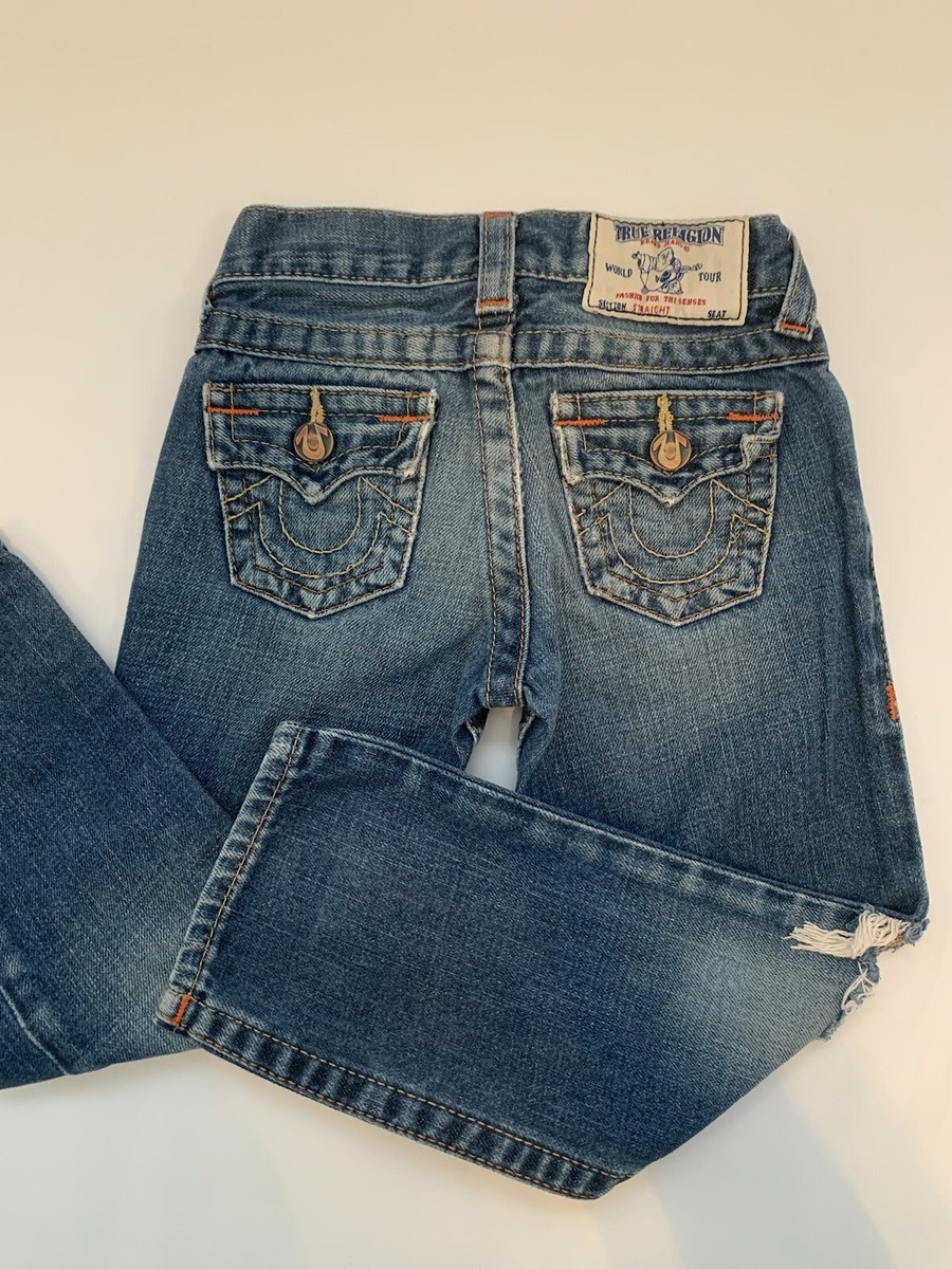 True Religion Y2K Denim Destroyed Jeans Size 4 H | eBay