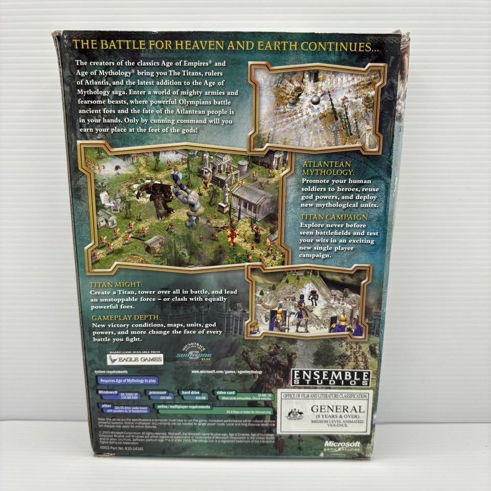 Age Of Mythology The Titans Expansion PC Game Boxed Free Tracked