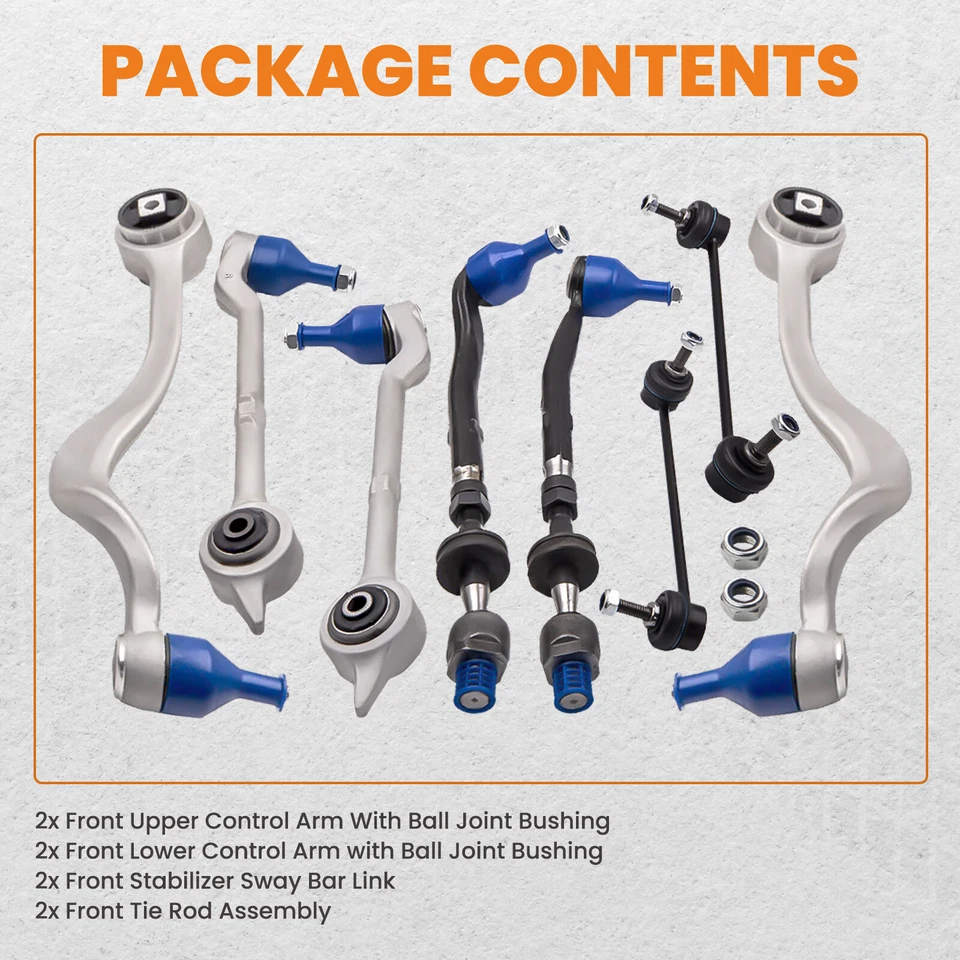 USPENSION CONTROL ARM WISHBONE KIT 8-PART FRONT FOR BMW 5 SERIES E39 SALES - Image 4 of 4