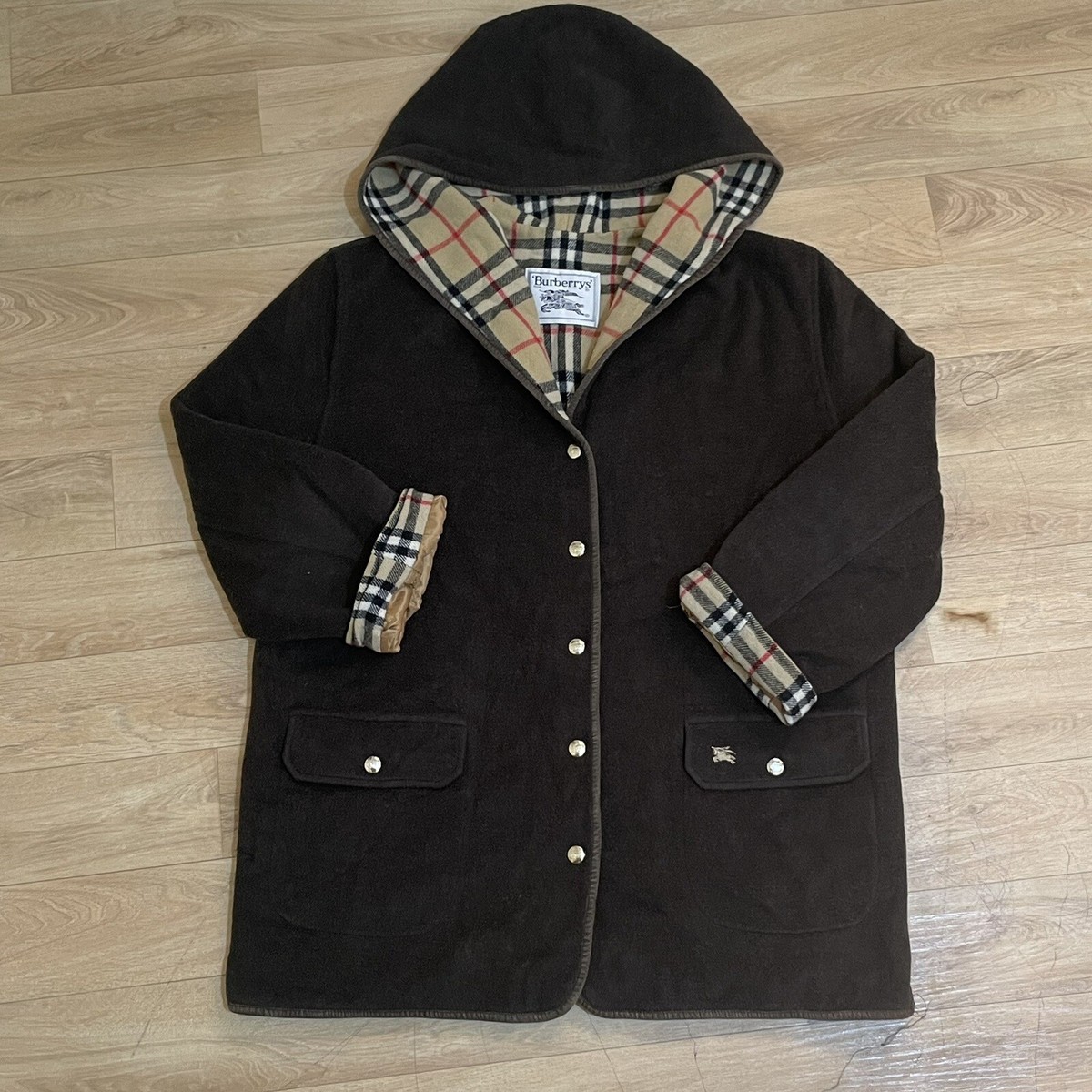 BURBERRY オレンジ ウール ピーコート バーバリー(BURBERRY)バーバリー CLAYTHORPE ピーコート 衣料品