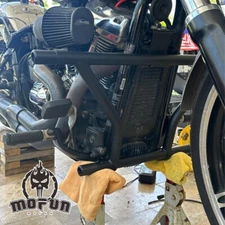 MOFUN 1-1/4” Highway Engine Guard Crash Bar For Harley Softail FXLR FLSB 18-24