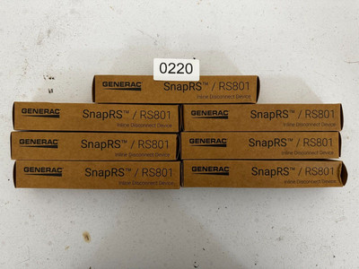 Lot of 7 Generac SnapRS RS801 Inline Disconnect Device for S2502 PV Link NOS