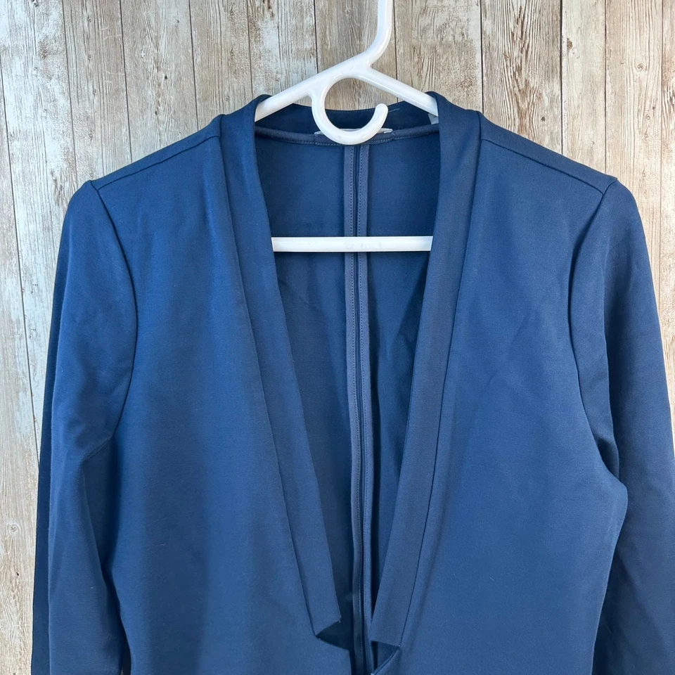 Tart NEW Blazer Jacket Womens M Dark Teal Blue Zip Pockets Open Front Corpcore - Image 3 of 4