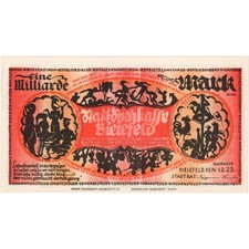 [#293519] Germany, Bielefeld, 1 Milliarde Mark, 1923-02-01, UNC