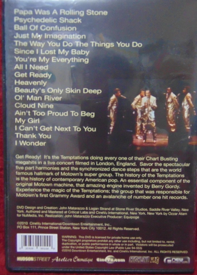 The TEMPTATIONS Live in London (DVD, 2010) БУДЬТЕ ГОТОВЫ!! TEST1 - Изображение 2 из 4