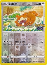 Bidoof (Peelable Ditto) Reverse Holofoil - Pokemon GO- 059/078 NM