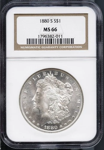 1880-S $1 Silver Morgan Dollar MS 66 NGC # 1796382-011 + Bonus
