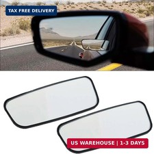 2pcs Blind Spot Car Mirror 3.7x1.4 Hd Glass Wide Angle Anti-glare