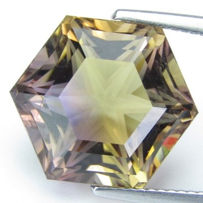 14.15Cts Elegant Natural Ametrine 14mm Hexagon Magic Cut Loose Gemstone Ref-VDO