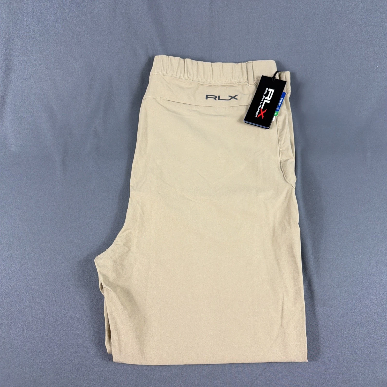 RLX Ralph Lauren Golf Pants Stretch Waistband 38 x 30 Khaki Nylon NWT MSRP $168