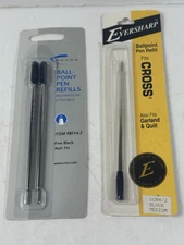 Cross Ballpoint Pen Refill Black Fine 8514 Pack Of 10 & Eversharp Ballpoint SCN4