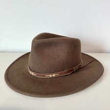 Scala Phoenix Soft Wool Felt Outdoorsman Hat Chocolate Brown Sz Small