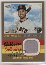 2020 Topps Heritage Clubhouse Collection Relics Gold 19/99 Evan Longoria 0b0